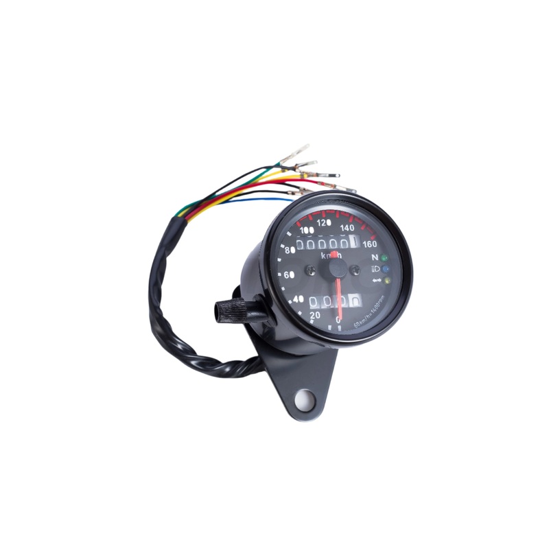 Motorcycle Speedometer km/h Black
