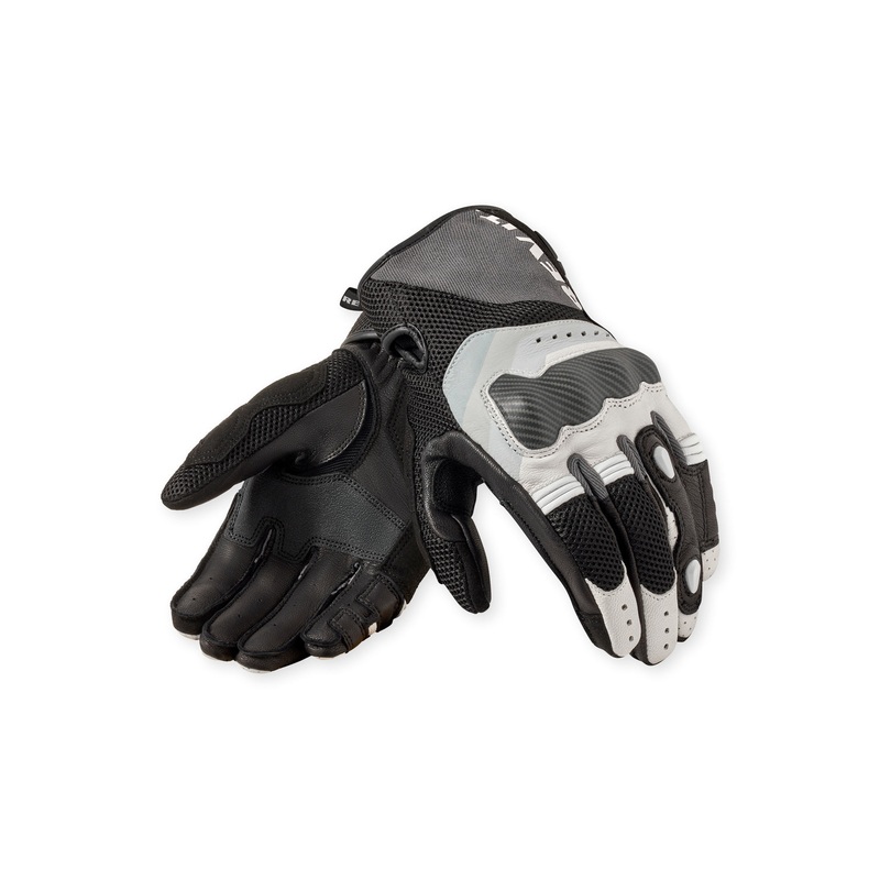 Revit Blaze Leather Gloves Grey / White