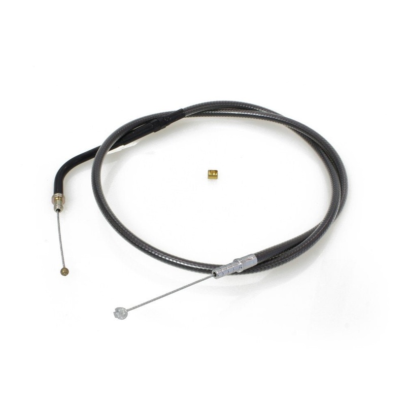 38-1/2in. Idle Cable – Black Pearl. Fits V-Rod 2002up.