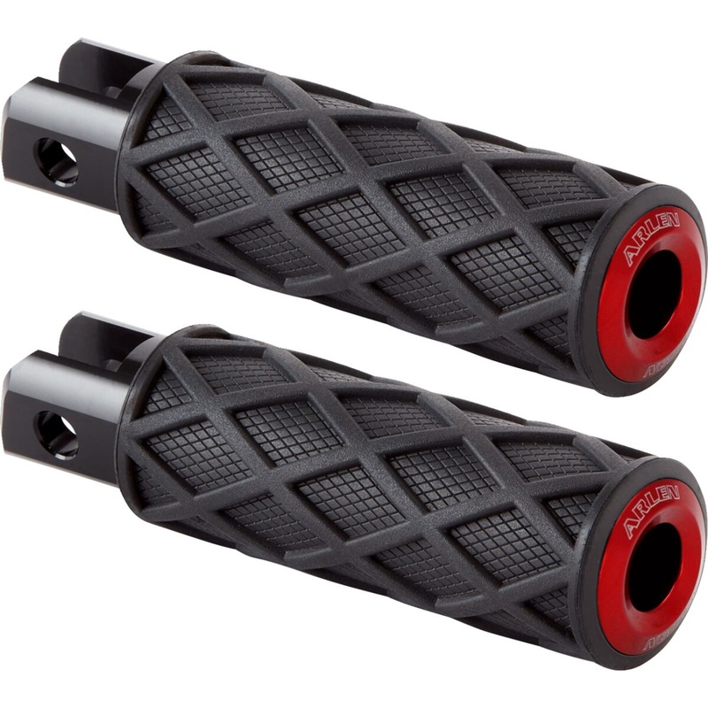 Diamond Footpegs, Red – 18+ Softail (Front)