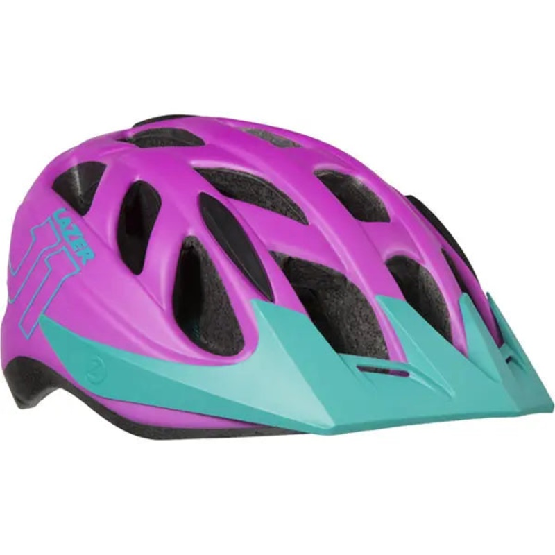 Lazer J1 Youth Cycle Helmet Purple / Turquoise