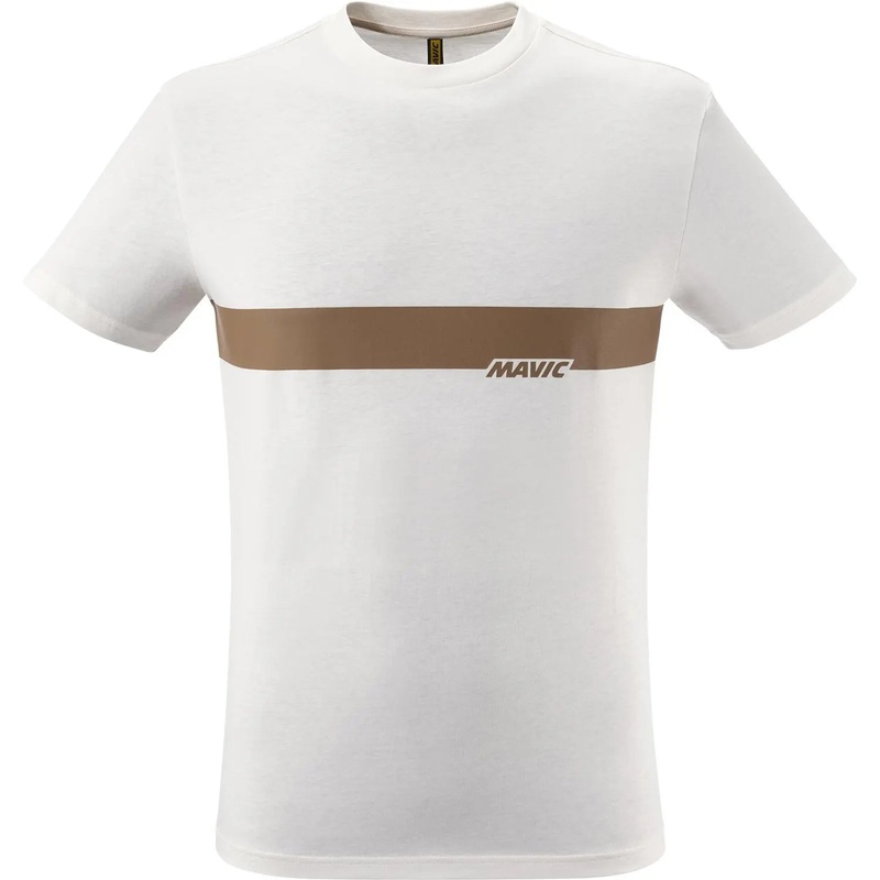 Mavic Corporate Stripe Logo Cycle T-Shirt Off White / Bronze