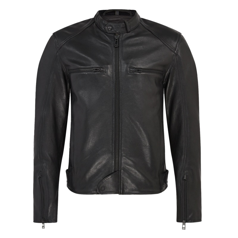 Belstaff Broughton Waxed Leather Jacket Black