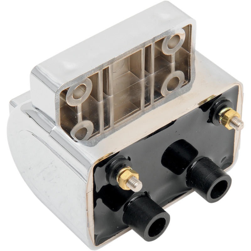 Drag Specialties Dual-Fire Ignition Coil – 5.0 Ohms – Harley Davidson – 1970-2006 – Chrome