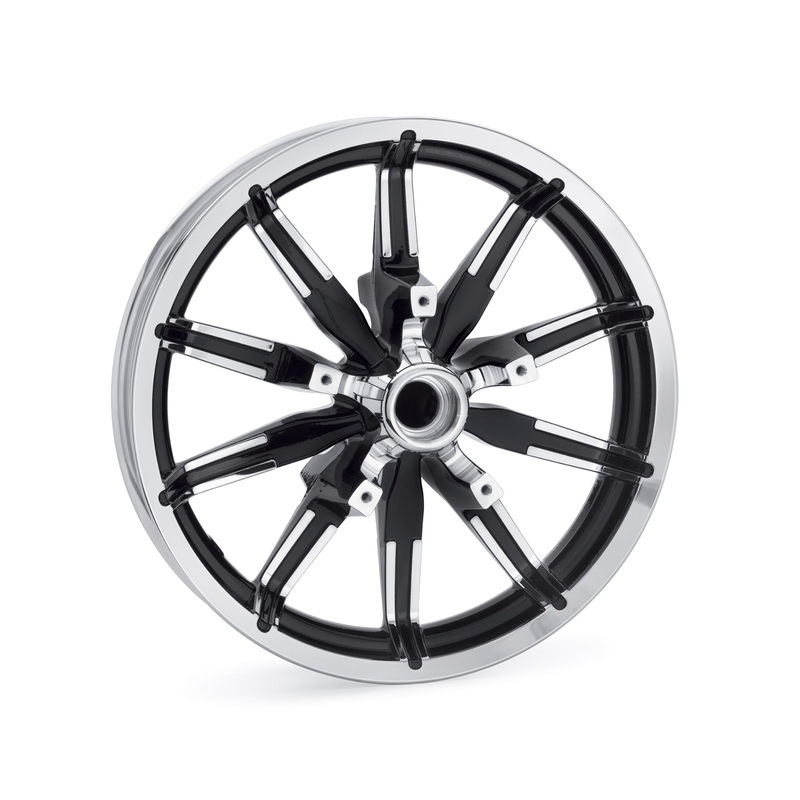 Harley Davidson 43300386 Impeller 17 in. Front Wheel – Contrast Chrome WHEEL CAST, WITHOUT BEARINGS AND SLEEVE, 10 SPOKE, 17 IN (CONTRAST CHROME)