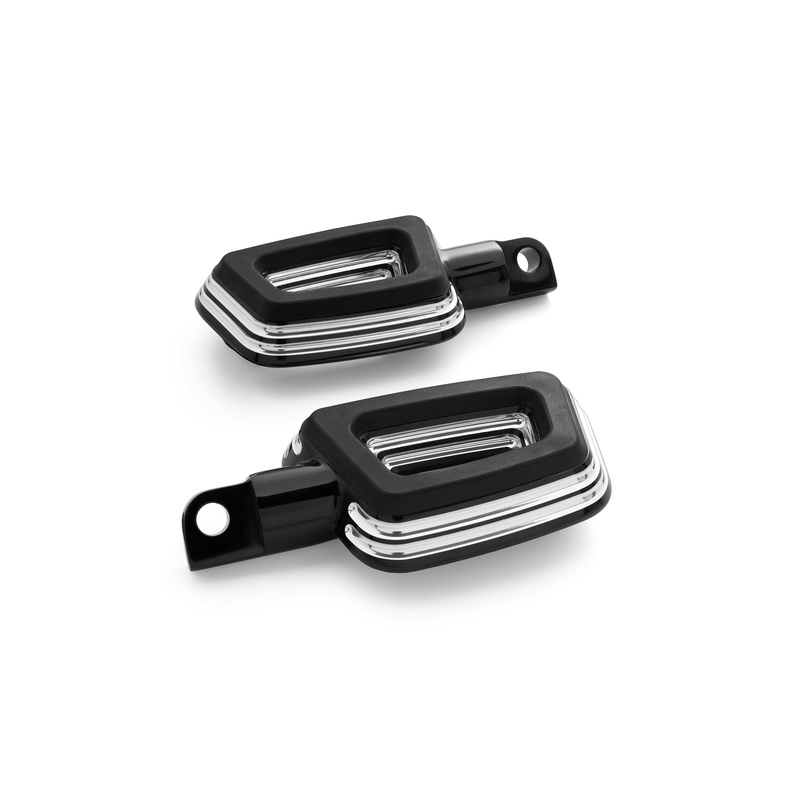 Harley Davidson 50501897 Empire Highway Footpegs KIT,FTPEG,RDR,HWY,BLK EDGE CUT