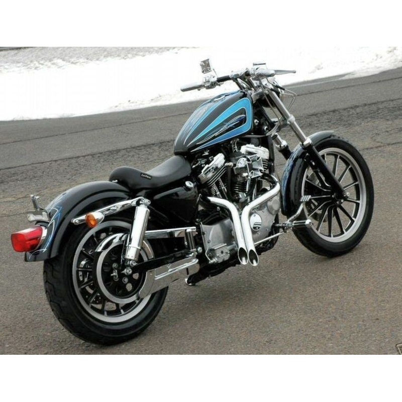 Harley Davidson Sportster Low Y Pipes  LAF exhausts 48 72 Chopper exhaust new