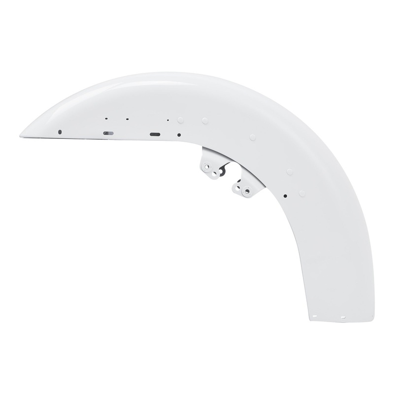 HR3 Stone Washed White Pearl Motorcycle 18″ Front Mudguard Fender(can be installed with lighting) For Harley Touring Electra Glide Ultra Limited Tri Glide 14-23