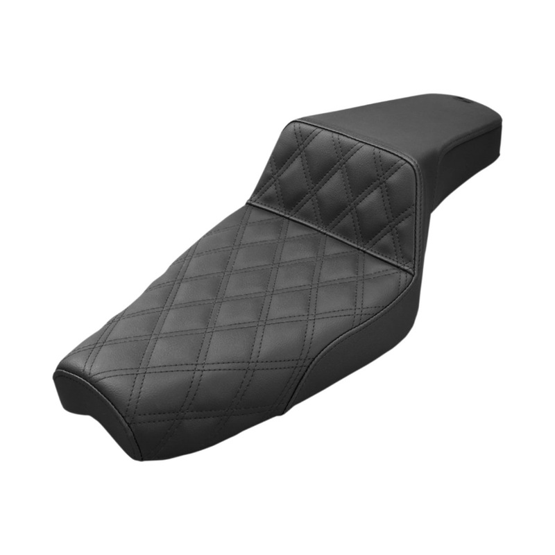 SADDLEMEN – Step-Up Seat – Front Lattice Stitch – Black – XL -’77-’03