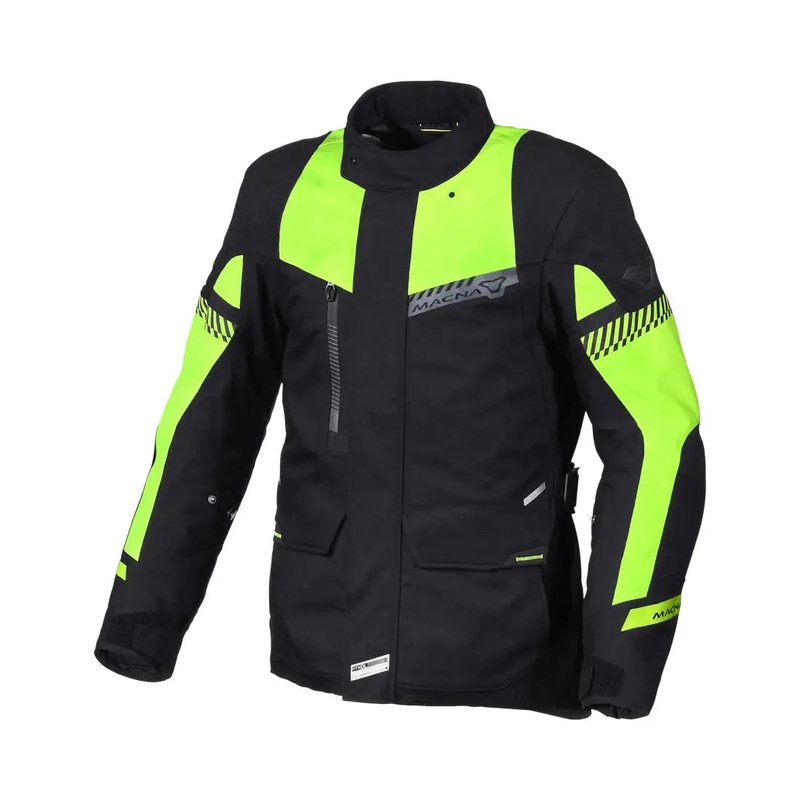Macna Aspire Textile Jacket Black / Fluo Yellow