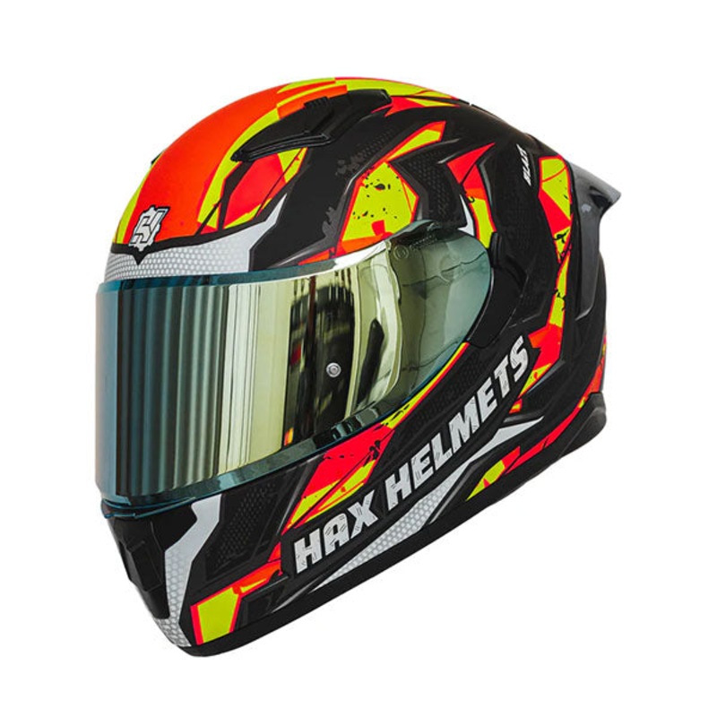 Hax Gear – Obsidian Blaze Orange Helmet