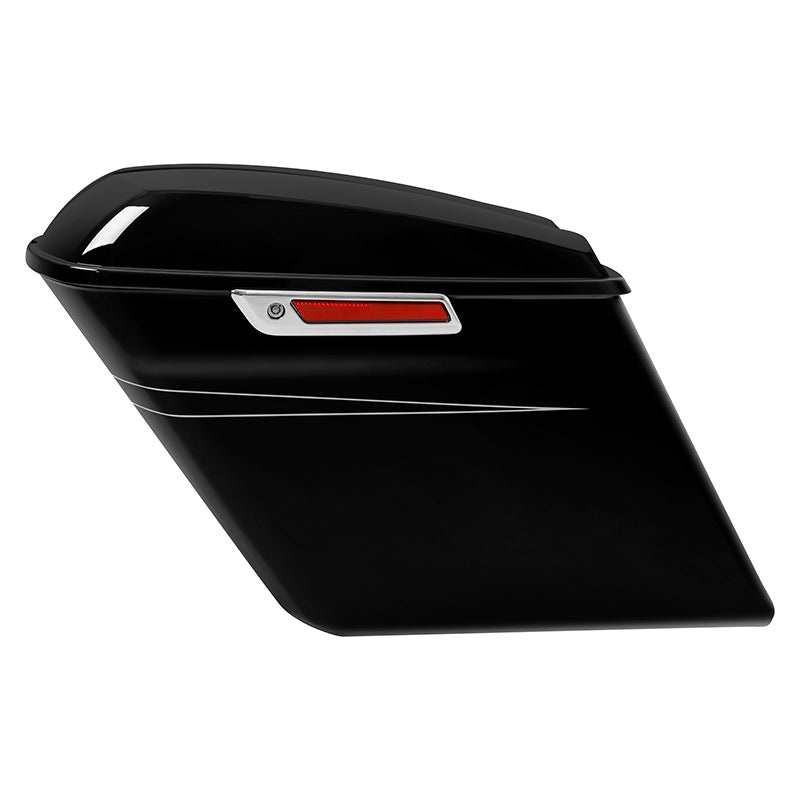 HR3 Vivid Black 5″ Stretched Extended Saddlebags For Harley Touring 2014-2023