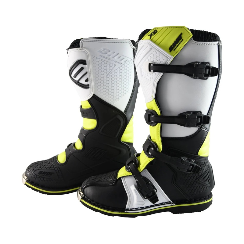 Shot X10 2.0 MX Boots Black / White / Yellow