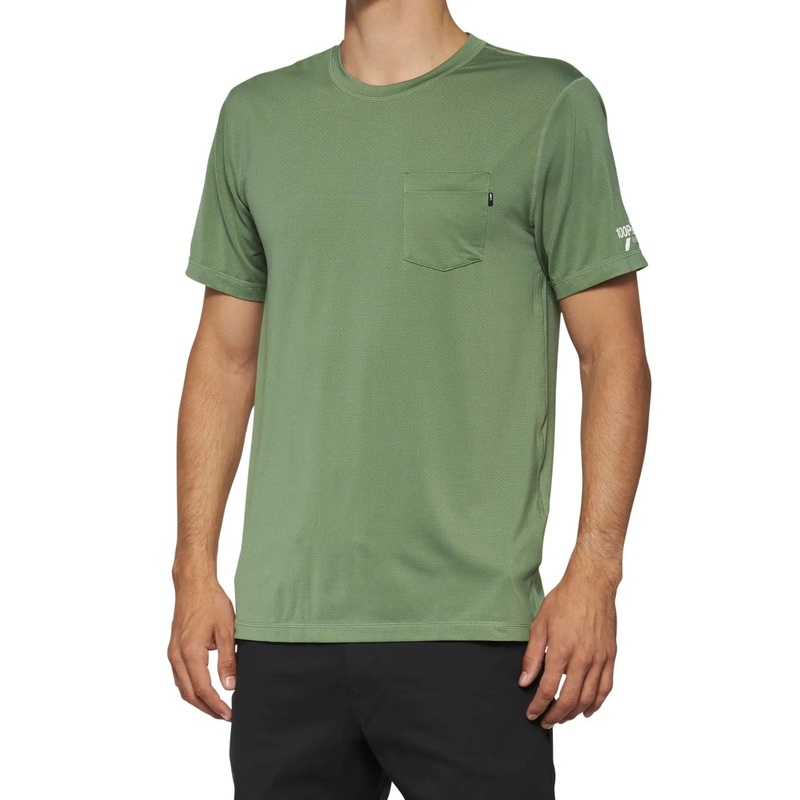 100% Mission Athletic Short Sleeves T-Shirt Olive