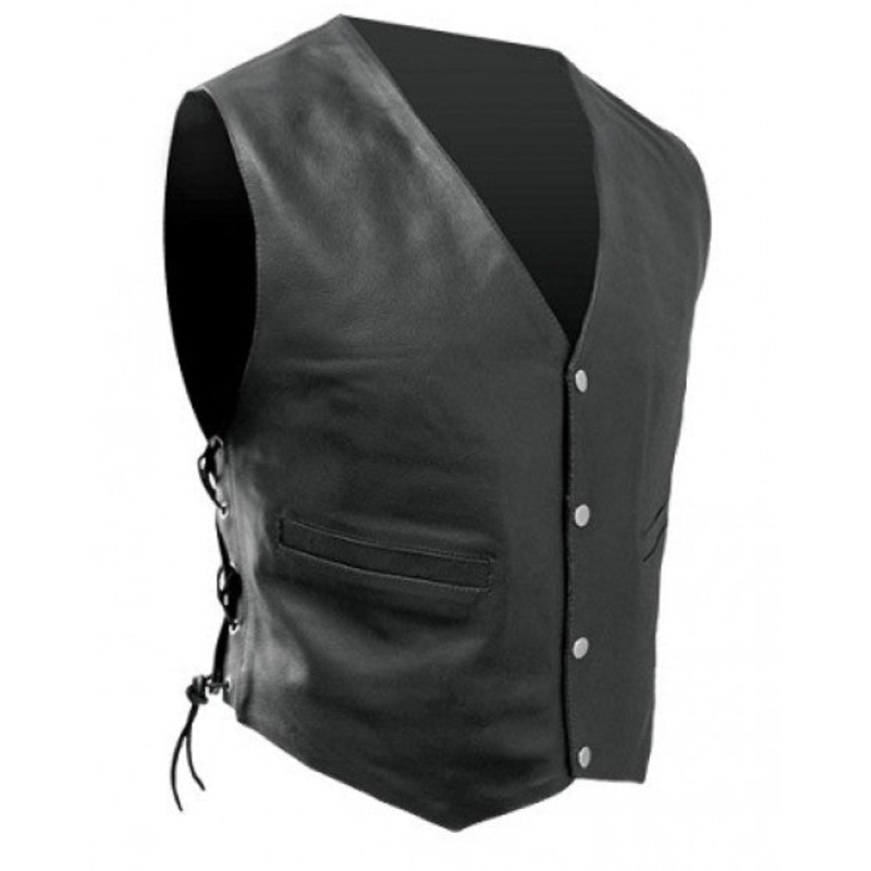 RJays Leather Vest – Black Lace-up