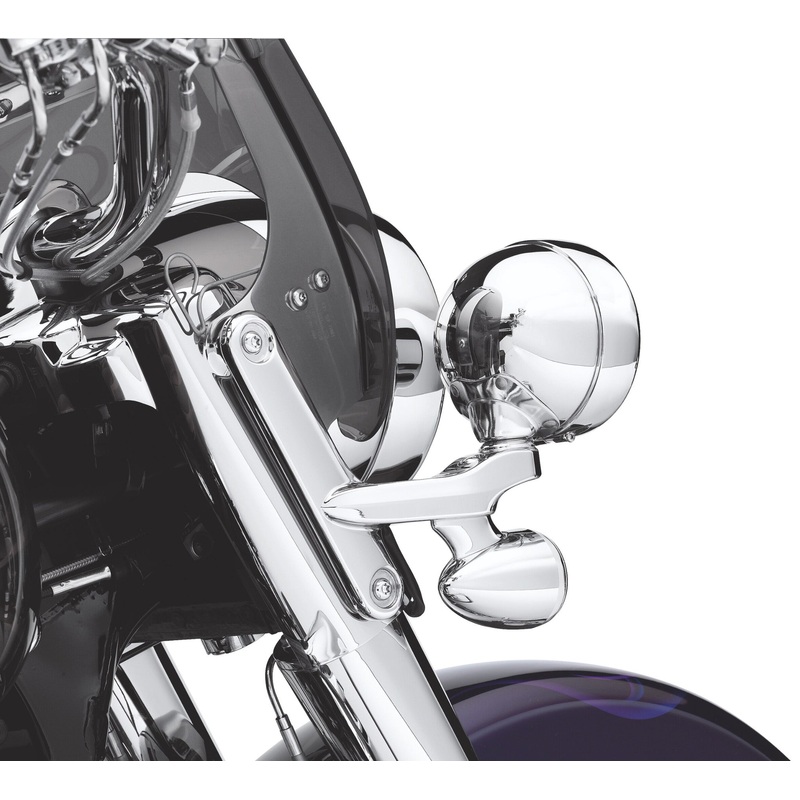 Harley Davidson 69228-04 Custom Auxiliary Lamp Bracket Turn Signal Kit SMOKED LENS TURN SIGNAL KIT