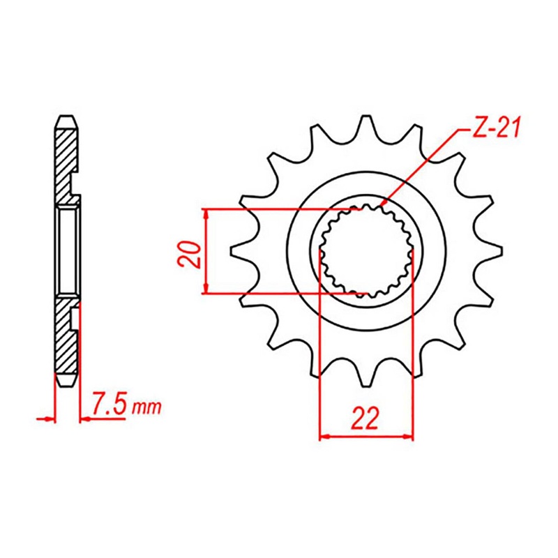 MTX 1323 Steel Front Sprocket #520