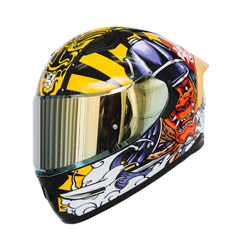 Hax Gear – Obsidian Samurai Gold Helmet