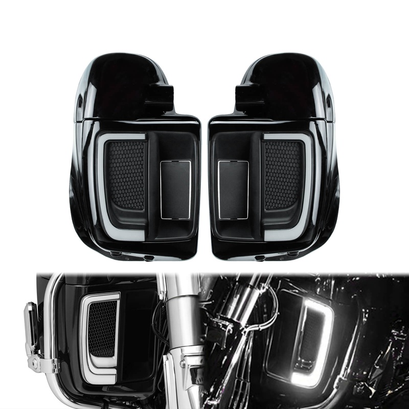 LED Fairing Lower Grills Light + Vented Leg Fairing Set for Harley Touring ’14-’20 | Mactions