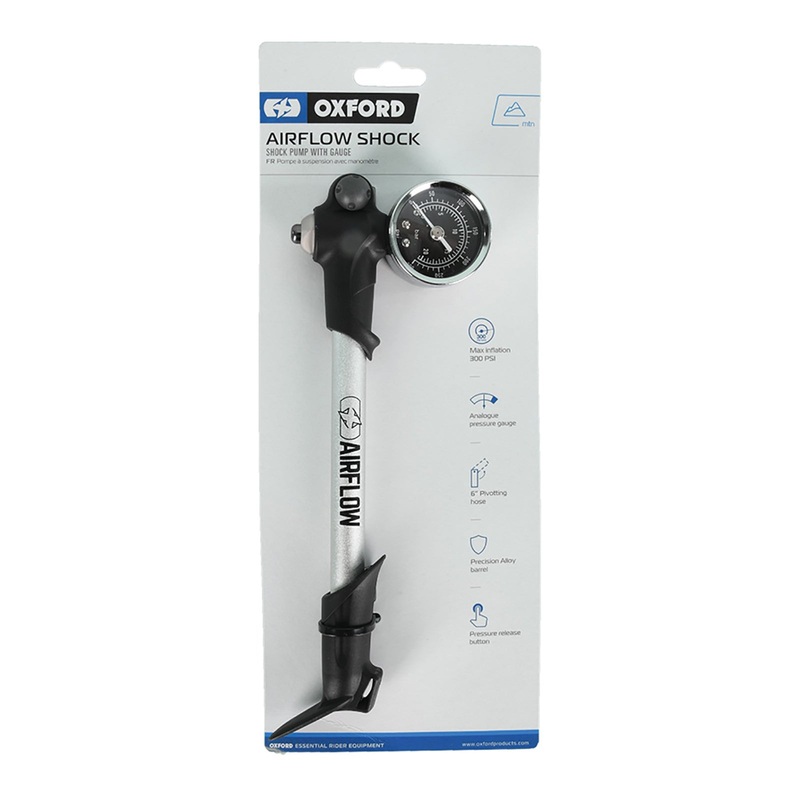 Oxford Shock / Fork Pump W/ Gauge – 300psi Max