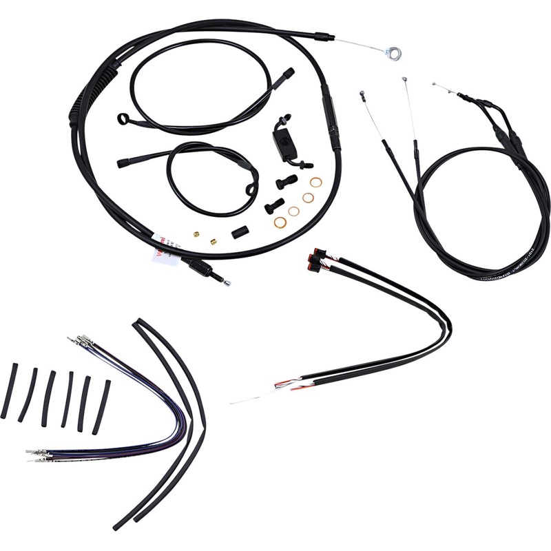 Cable Kit 12″ Black Vinyl Stainless Steel Handlebar W/Abs