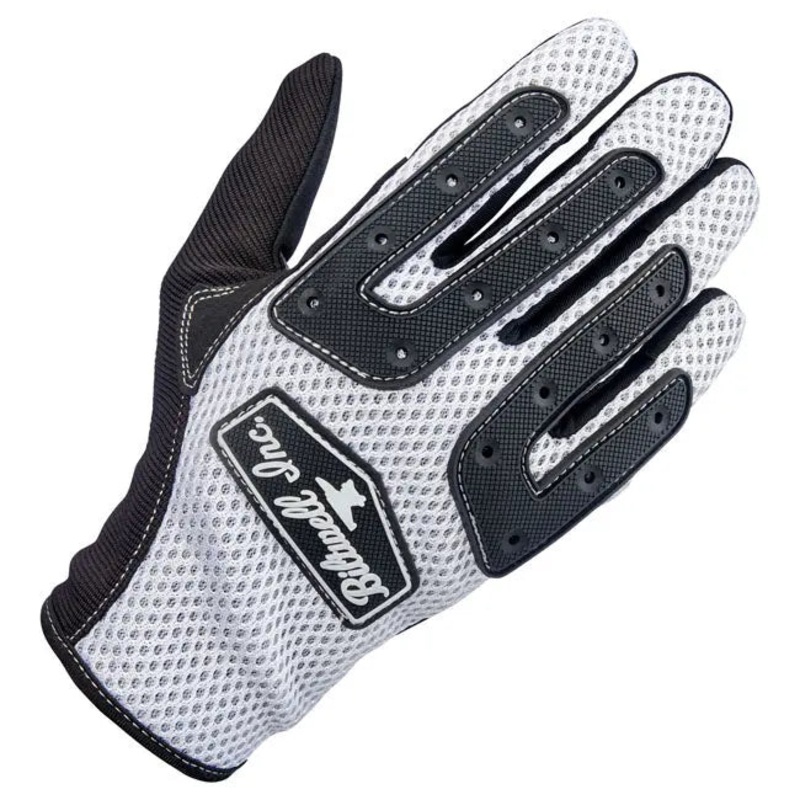 Biltwell Anza Textile Gloves White / Black