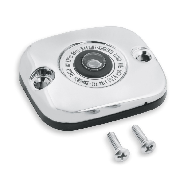 Harley Davidson 46424-05B Chrome Master Cylinder Cover KIT-COVER,MSTR CYL,CHRM/DOT 4
