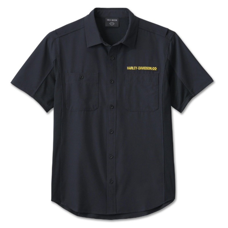 Genuine Men’s Wicked Short Sleeved Performance Shirt – Harley Black 96442-24VM
