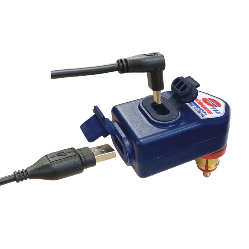 OptiMate Dual USBA / USBC Charger 90Deg DIN Plug