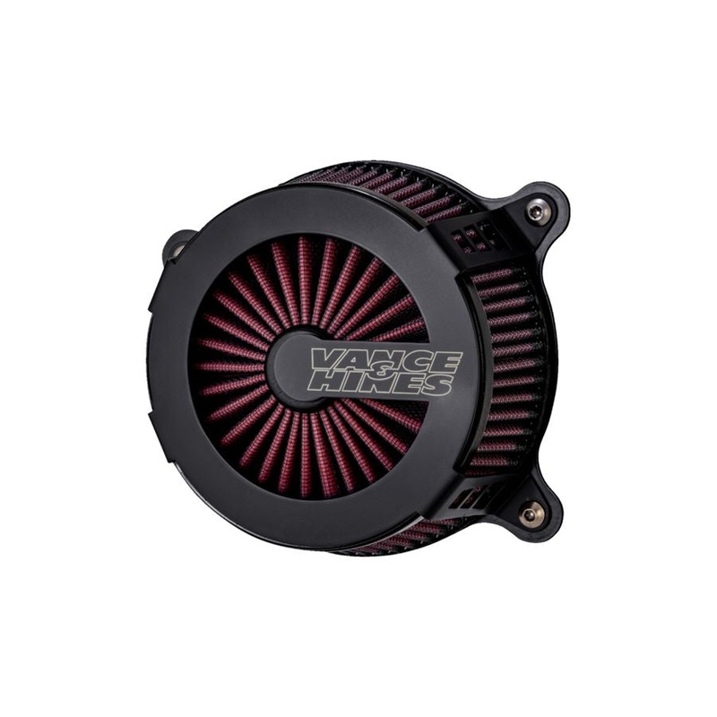 V02 Cage Fighter Air Cleaner Kit For Harley 08-16 FLT/16-17 FLST & FXDLS (FBW) Black