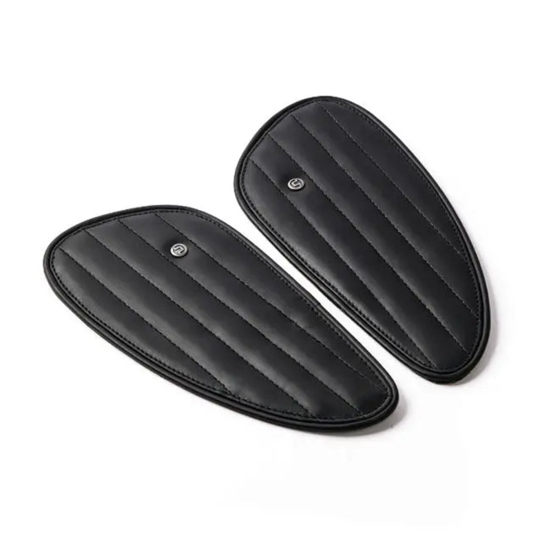 Trip Machine Universal Classic Leather Tank Pad Set Black
