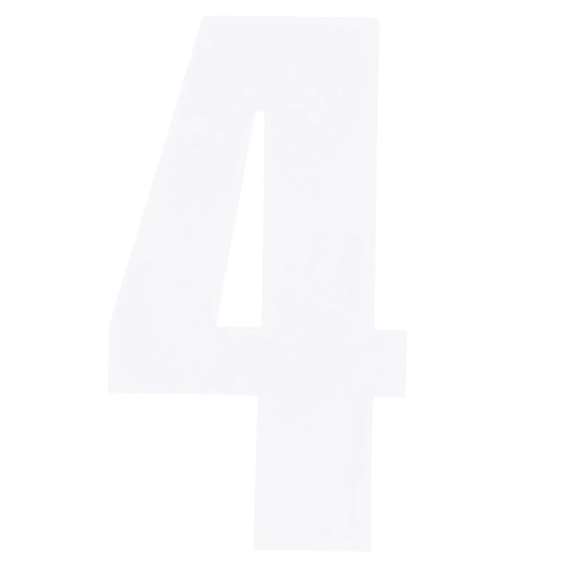 Bike It Race Numbers #4 Decal White