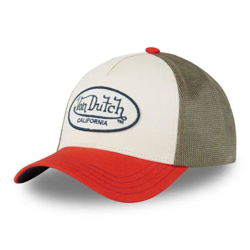 Von Dutch Terry Cap Red / Khaki