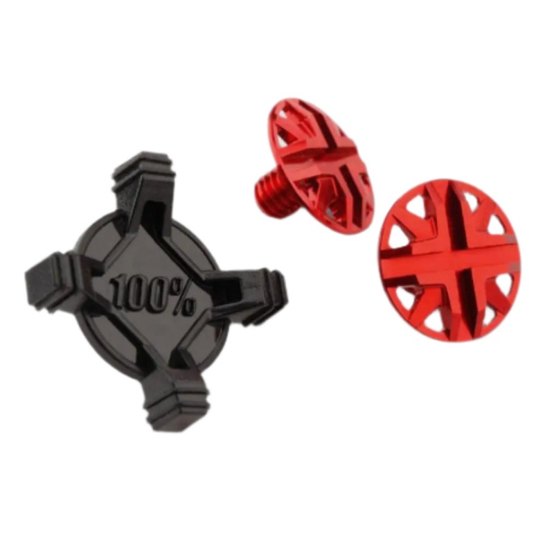 100% Aircraft Cycle Helmet Visor Screw Kit Red
