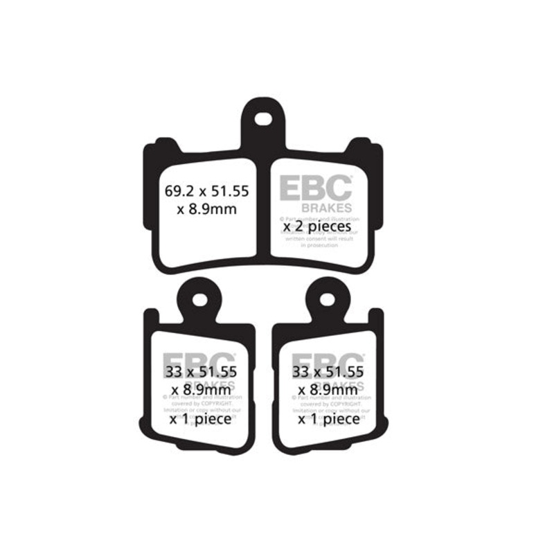 Brakes – FA499/4HH Fully Sintered  – EBC (Front)