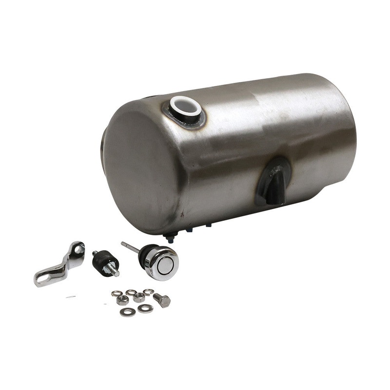 Custom Use Round Oil Tank With Battery Tray – Raw- Side Fill