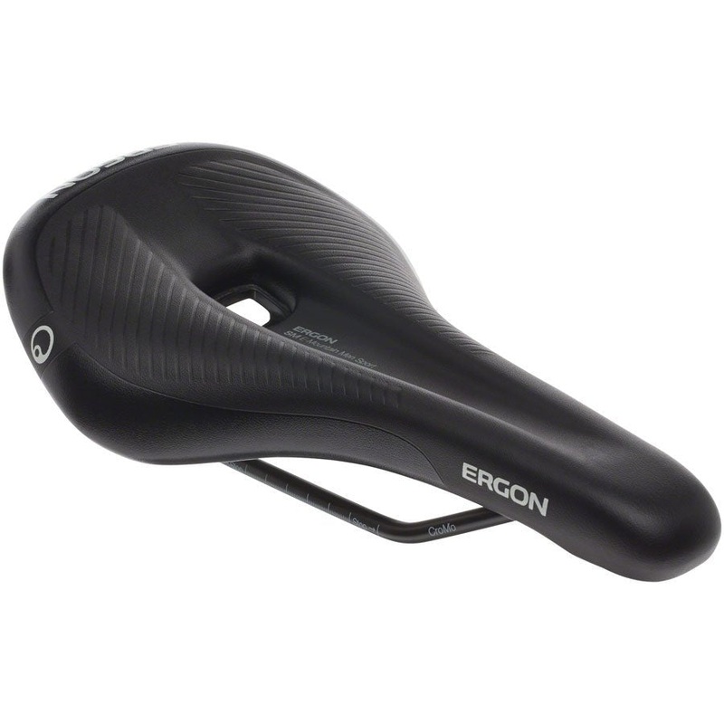 Ergon SM E Mountain Sport Men’s Saddle – Chromoly Rails – Stealth Black – Medium/Large