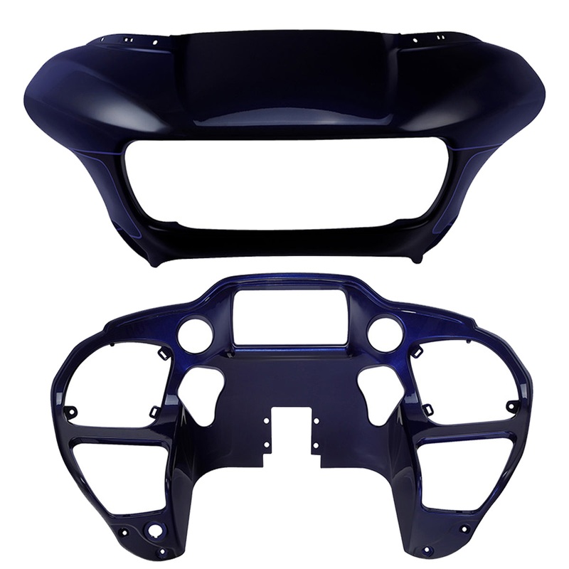 HR3 Zephyr Blue / Black Sunglo Outer Shark Fairing & Inner Fairing Set 2020 ROAD GLIDE SPECIALFLTRXS)