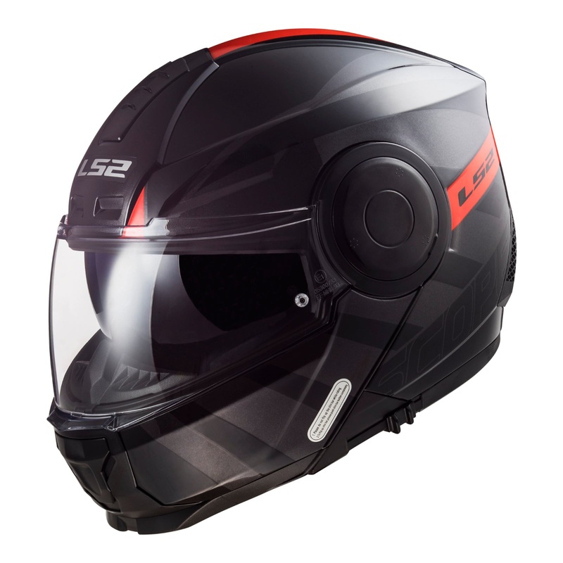 LS2 FF902 Scope Hamr Helmet – Black / Titanium / Red