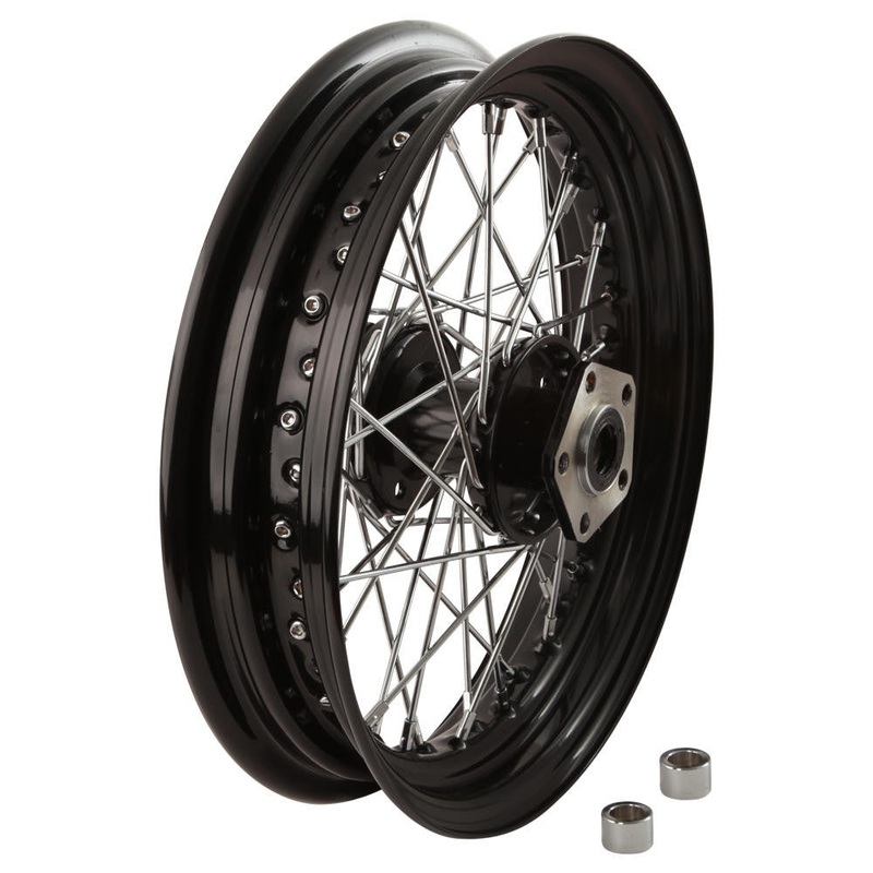 16″ x 3.00″ Black Rear 40 Spoke Wheel – Harley 1979-1999 – Tubeless