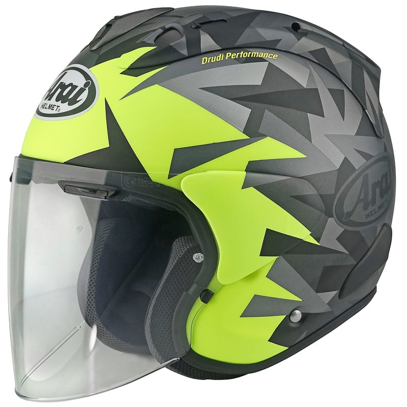Arai SZ-R EVO Helmet, Mimesis Yellow