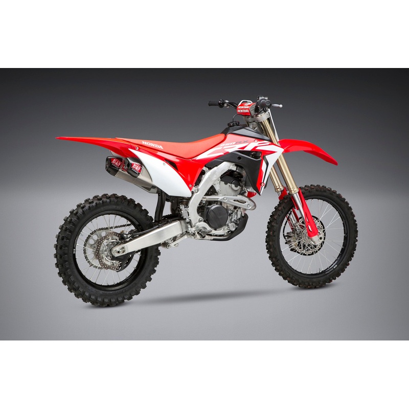 CRF250R 18-19/RX RS-9T Stainless Slip-On Exhaust, w/ Dual Stainless Mufflers