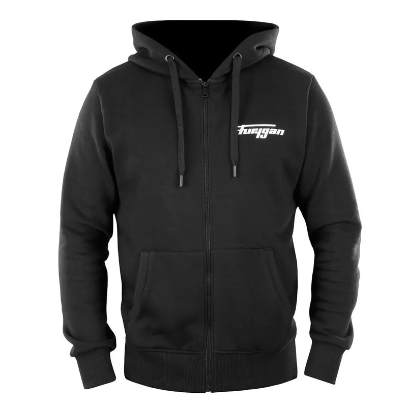 Furygan Corpo Zip Hoodie Black / White