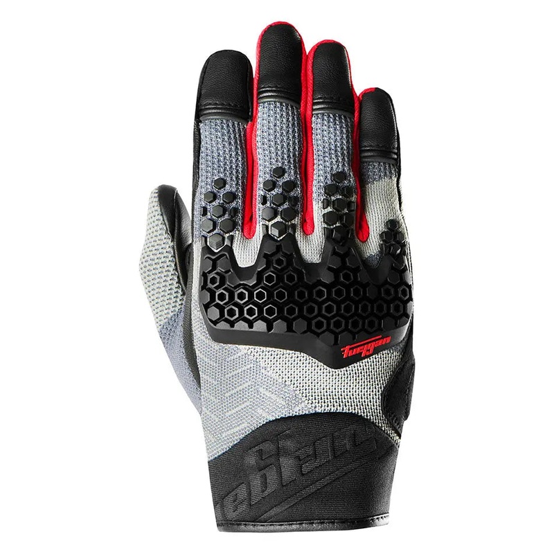 Furygan Jack Textile Gloves Black / Grey / Red