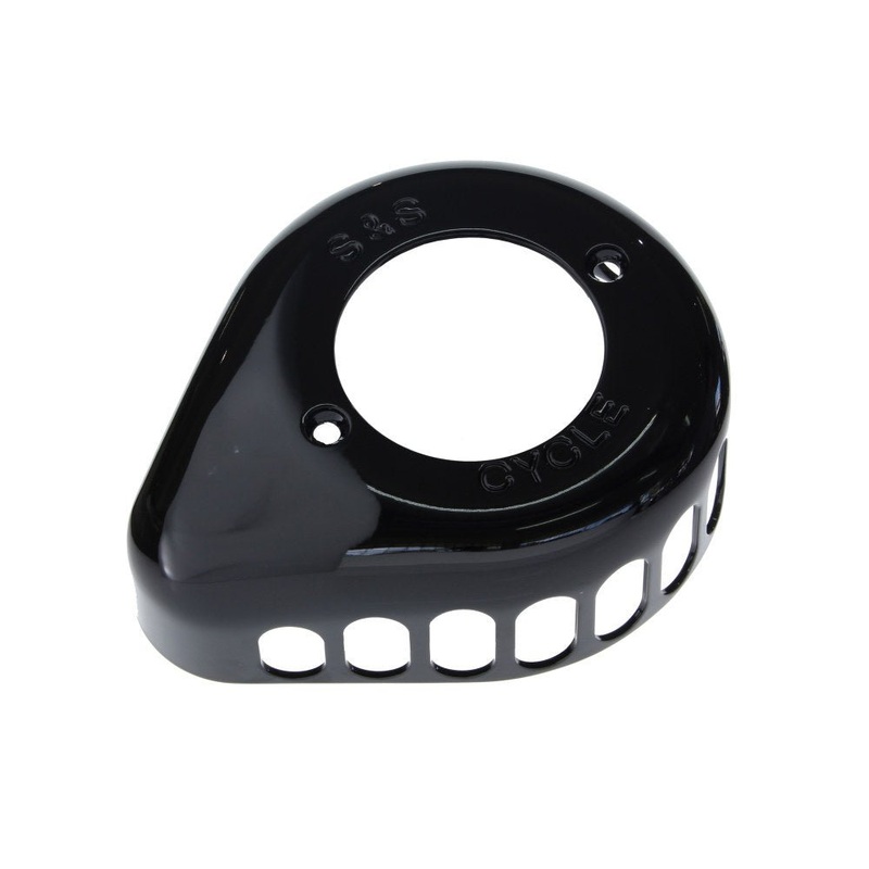 Stinger Teardrop Air Cleaner Cover – Black. Fits S&S Stealth Air Cleaners.