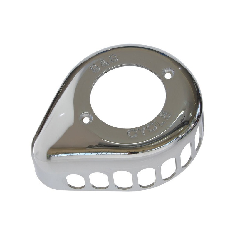 Stinger Teardrop Air Cleaner Cover – Chrome. Fits S&S Stealth Air Cleaners.