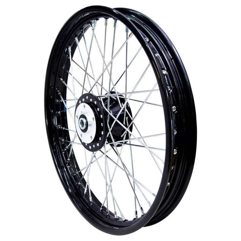 21″ x 2.15″ Harley Black Spoke Wheel – FX / Dyna / Sportster 1984-1999