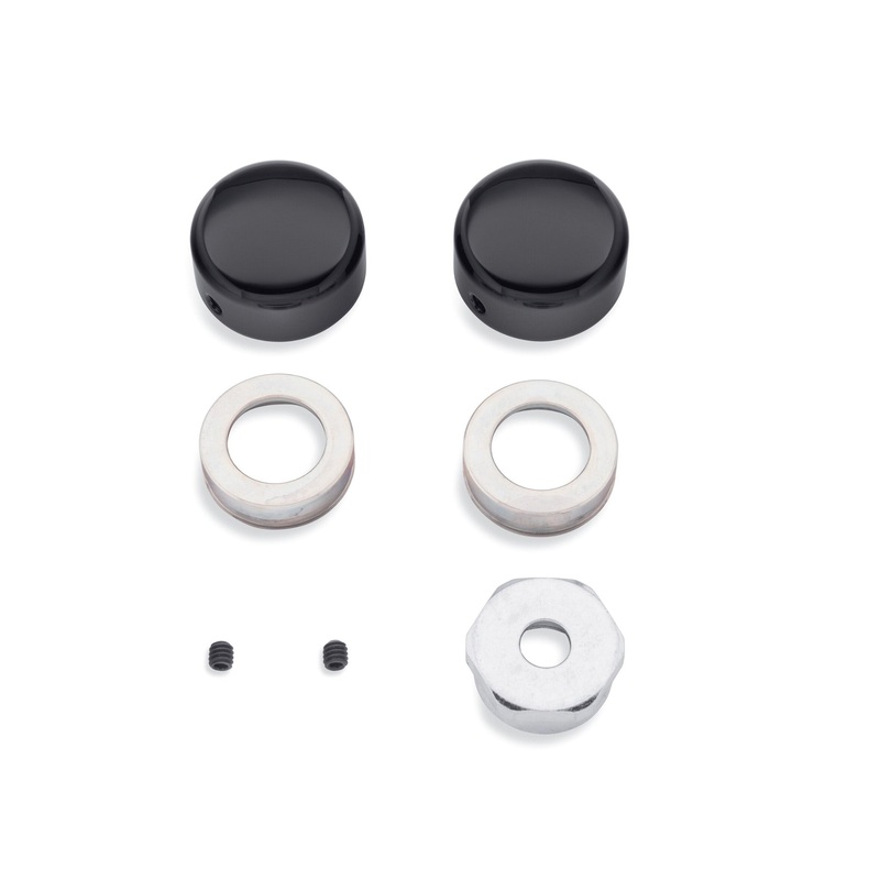Harley Davidson 43000052 Rear Axle Nut Covers KIT-AXLE,NUT,CVRS,BLK,RR,FXSB,