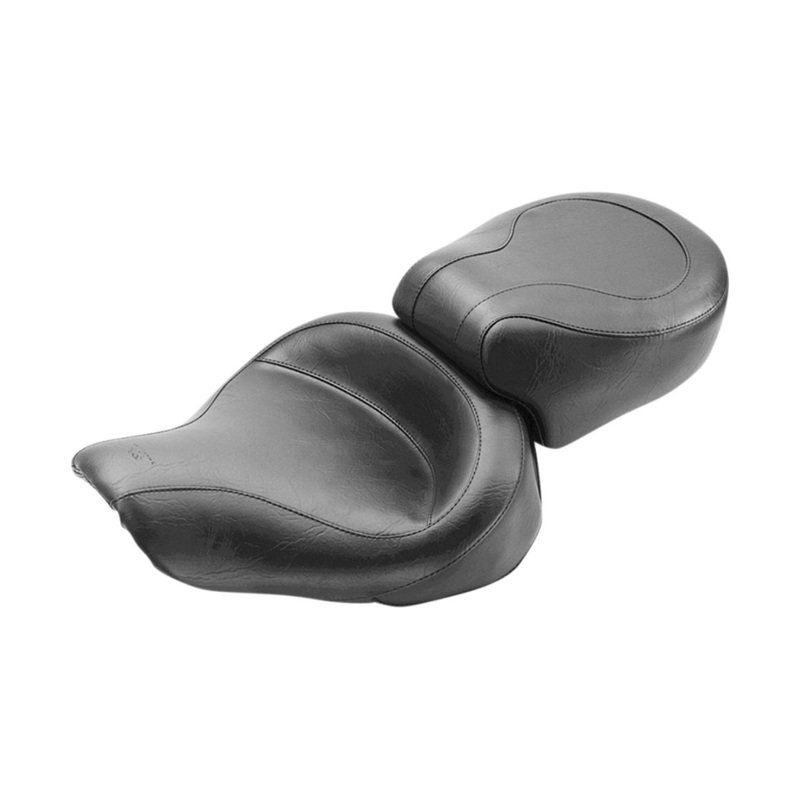 MUSTANG – Vintage Style Seat – Wide – Smooth – Black – Dyna ’96-’03