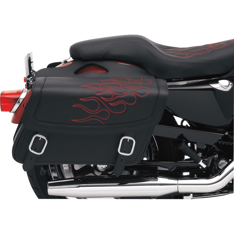 Saddlemen Highwayman Tattoo Saddlebags Black / Red – Jumbo
